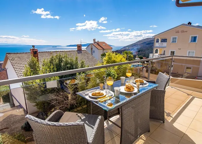 Chiara Opatija, Victoria With Terrace, Panoramic Sea View 아파트 Ičići