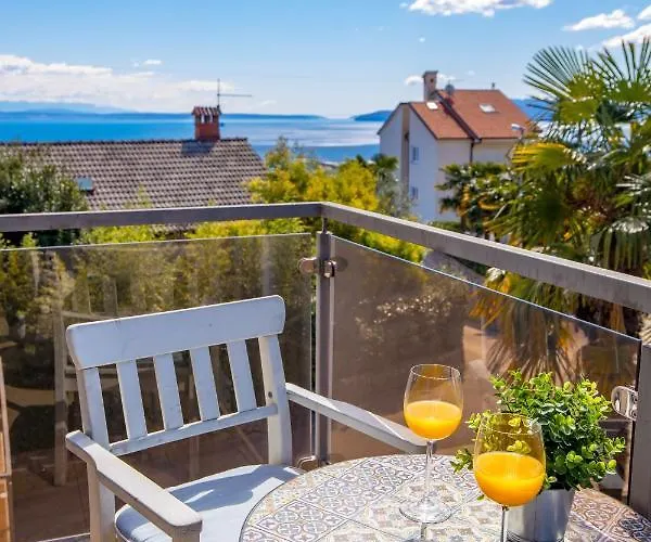 Chiara Opatija, Victoria With Terrace, Panoramic Sea View דירה Ičići